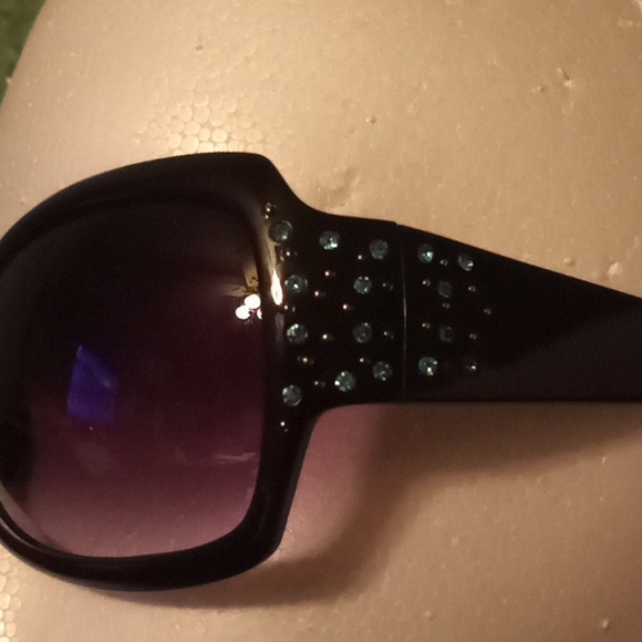 Relic Lula Sunglasses Jeweled Oversized Black - Picture 3 of 5